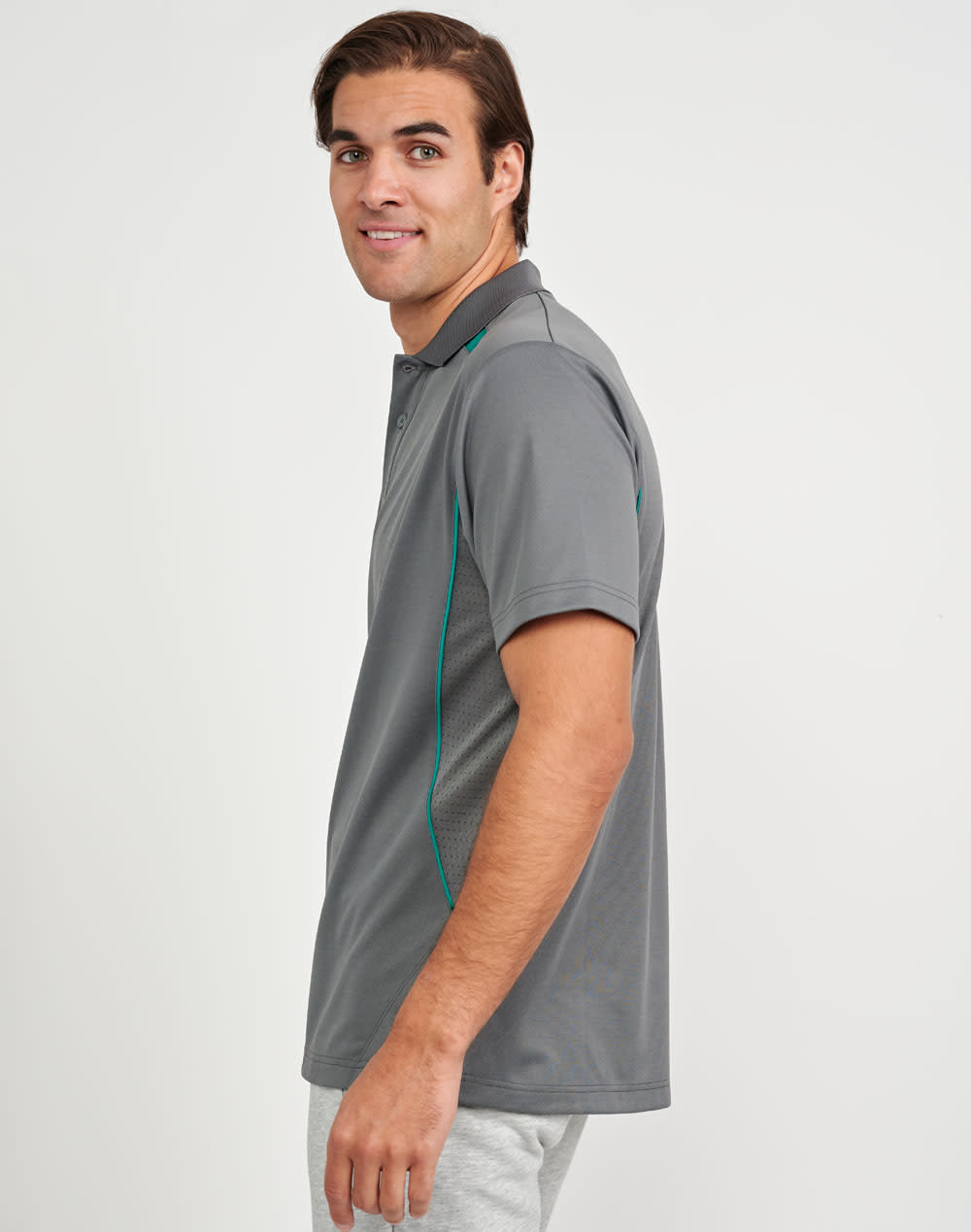 WINNING SPIRIT Mens Sustainable Poly/Cotton Contrast SS Polo [53-PS93]