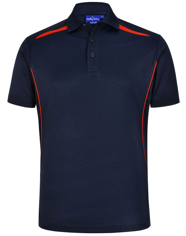 WINNING SPIRIT Mens Sustainable Poly/Cotton Contrast SS Polo [53-PS93]