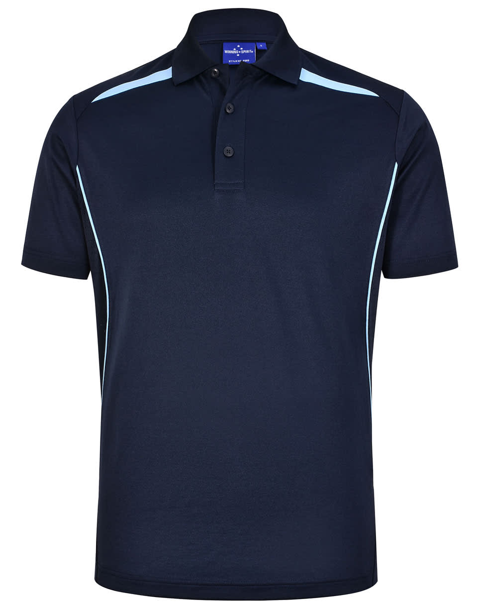 WINNING SPIRIT Mens Sustainable Poly/Cotton Contrast SS Polo [53-PS93]