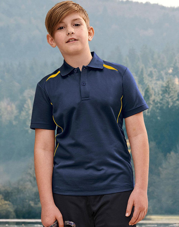 Kids Sustainable Poly/Cotton Contrast S/S Polo [53-PS93K]