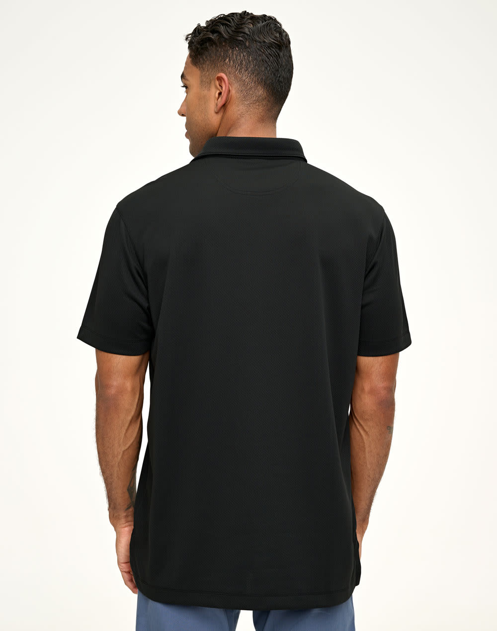Mens Sustainable Jacquard Knit S/S Polo [53-PS95]
