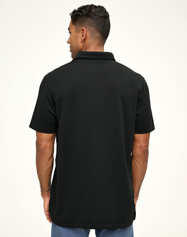 Mens Sustainable Jacquard Knit S/S Polo [53-PS95]
