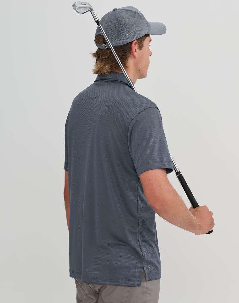 Mens Sustainable Jacquard Knit S/S Polo [53-PS95]