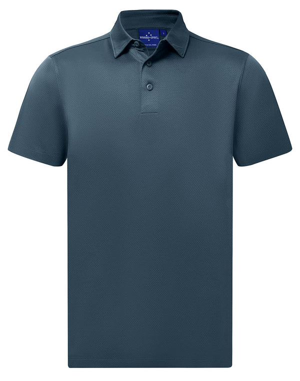 Mens Sustainable Jacquard Knit S/S Polo [53-PS95]