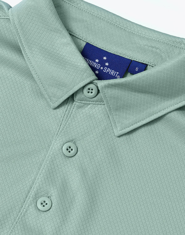 Mens Sustainable Jacquard Knit S/S Polo [53-PS95]
