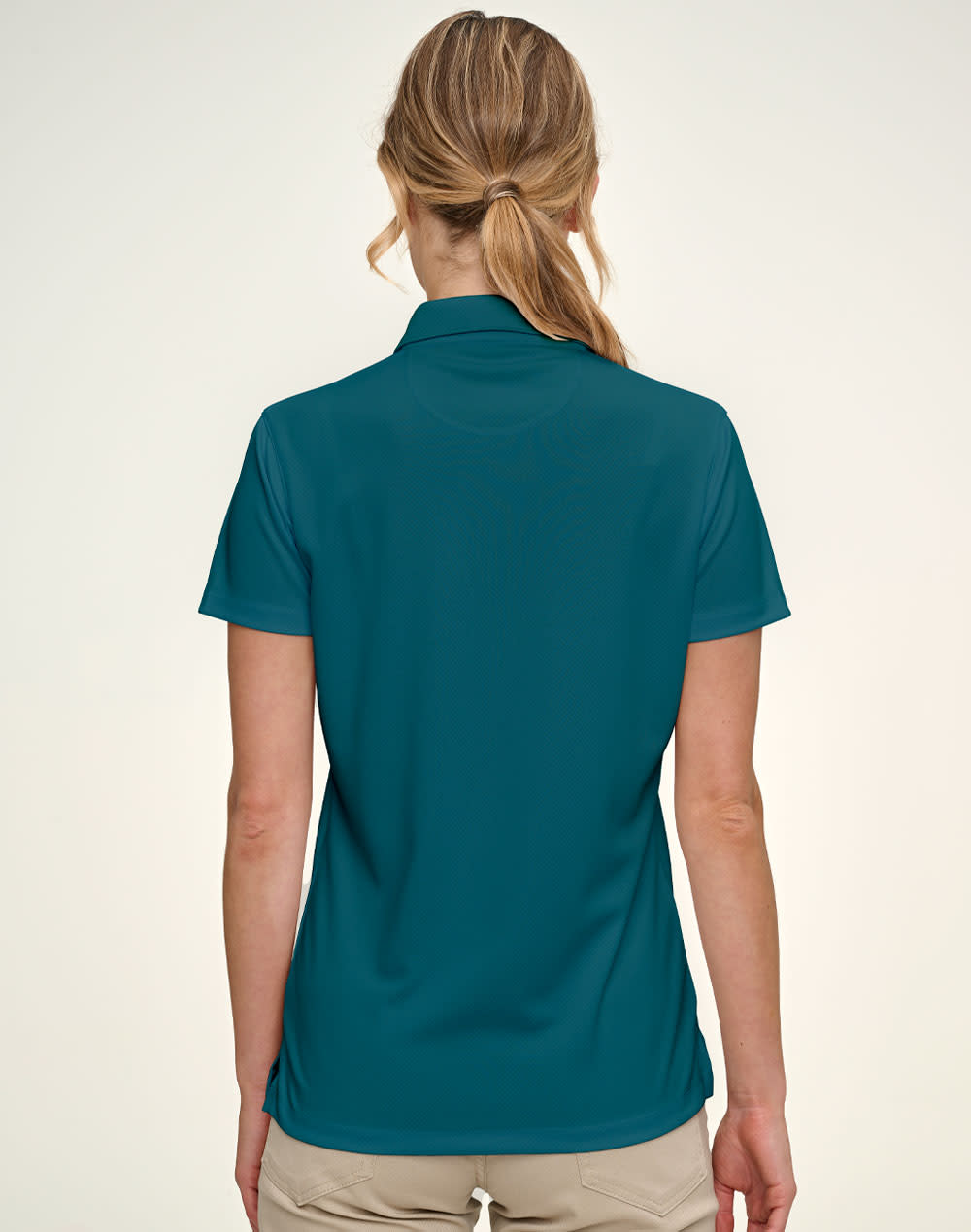 Ladies Sustainable Jacquard Knit S/S Polo [53-PS96]