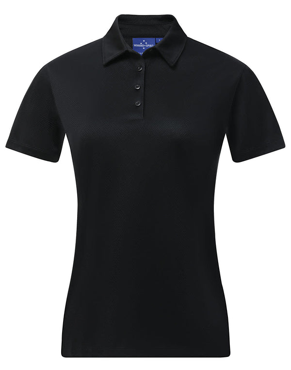 Ladies Sustainable Jacquard Knit S/S Polo [53-PS96]