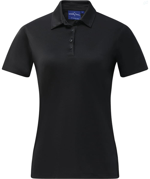 Ladies Sustainable Jacquard Knit S/S Polo [53-PS96]