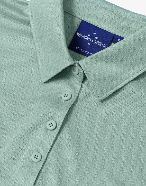 Ladies Sustainable Jacquard Knit S/S Polo [53-PS96]