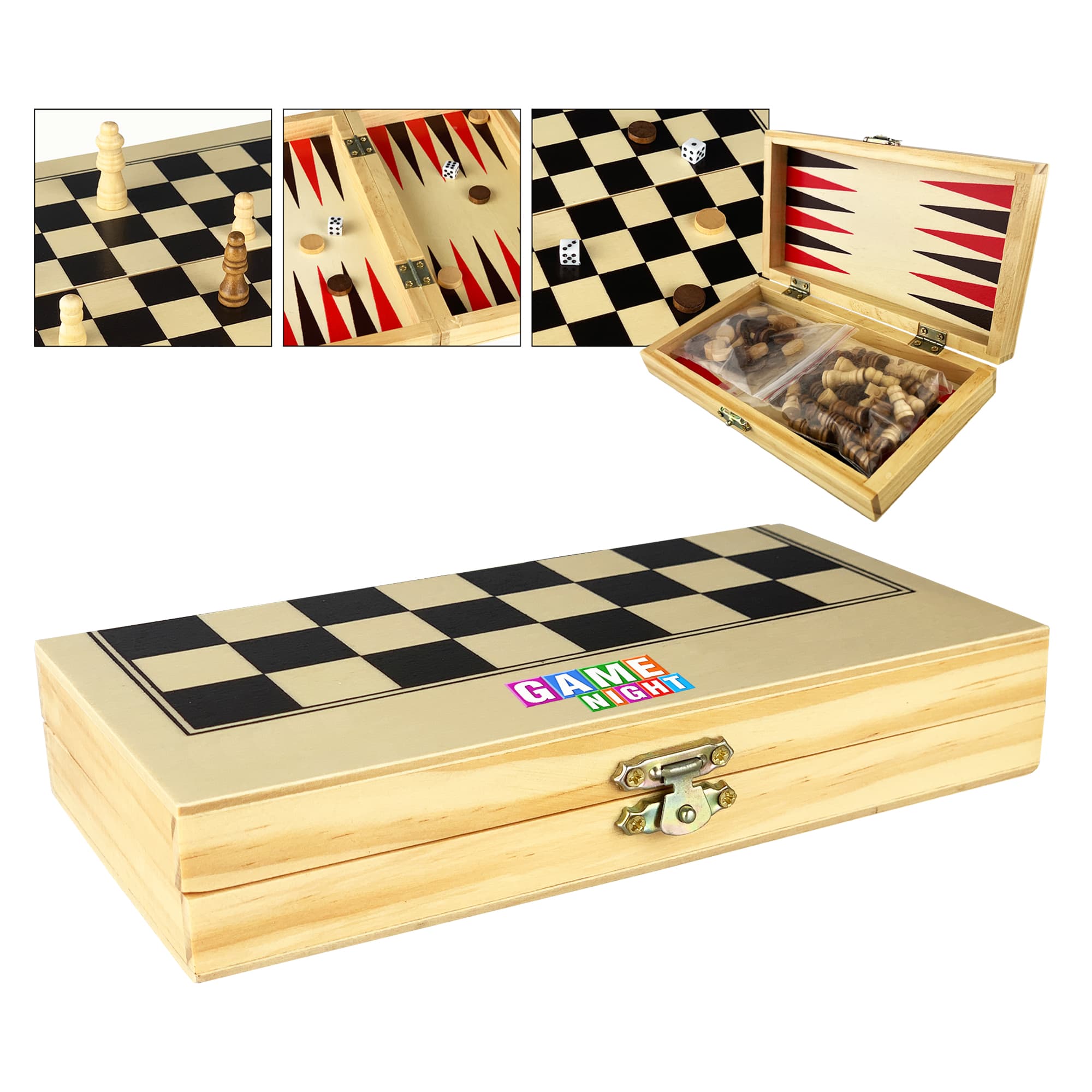 3 in 1 Wooden Play Case [19-PT002]