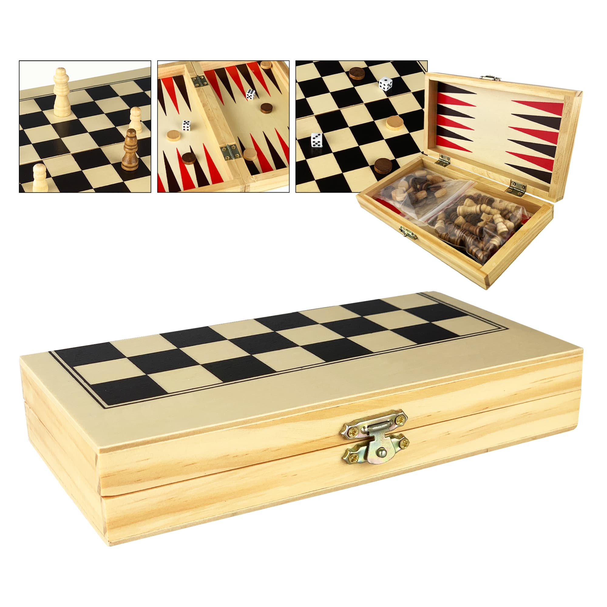 3 in 1 Wooden Play Case [19-PT002]