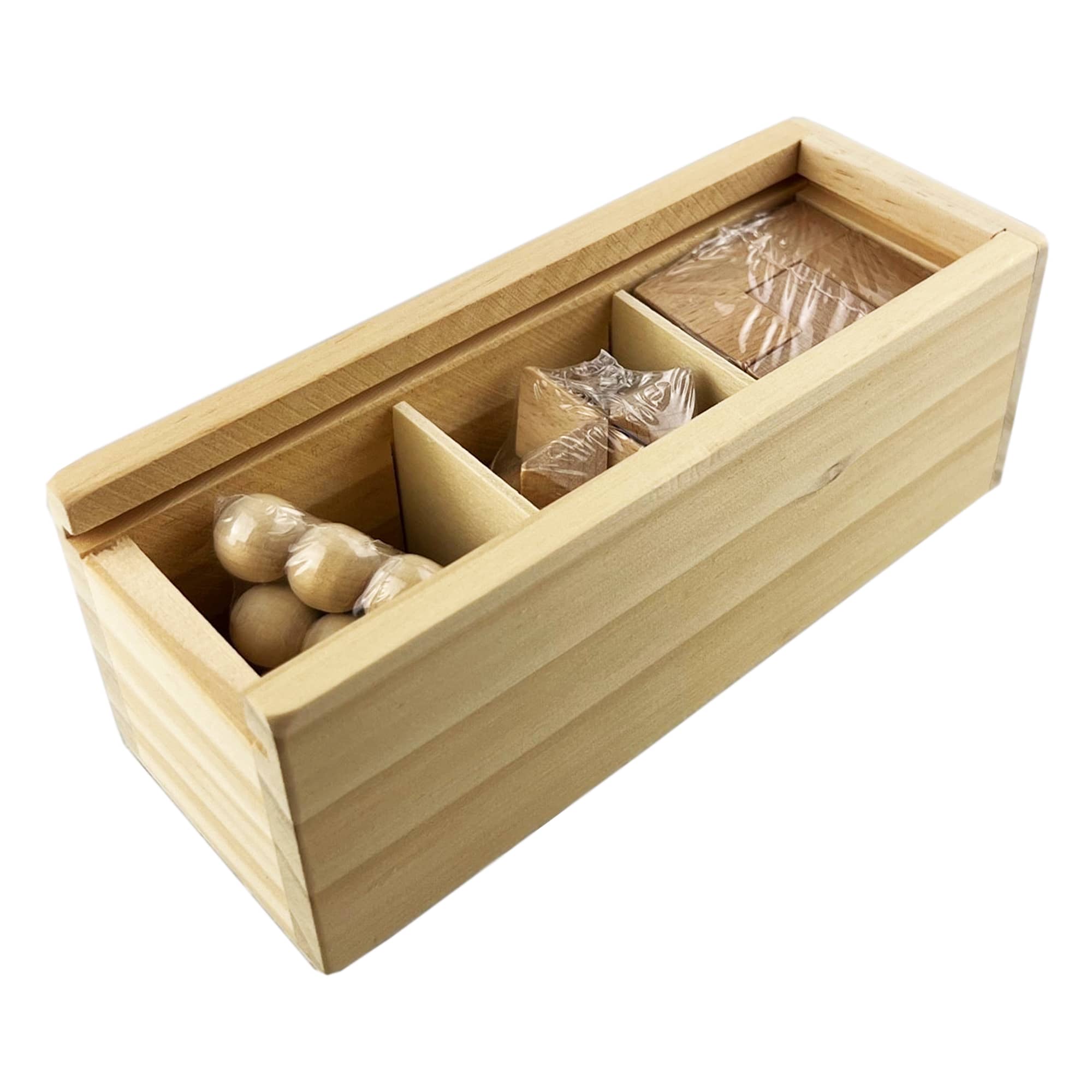 3 in 1 Wooden Brain Teaser [19-PT006]