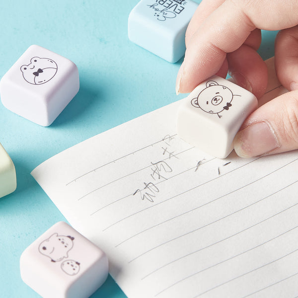 Happy Cube Rubber Eraser Set [19-RB008]