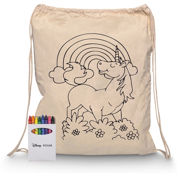 Squiggle Calico Drawstring Bag  Crayon set [11-RB1020S]