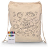 Squiggle Calico Drawstring Bag  Crayon set [11-RB1020S]