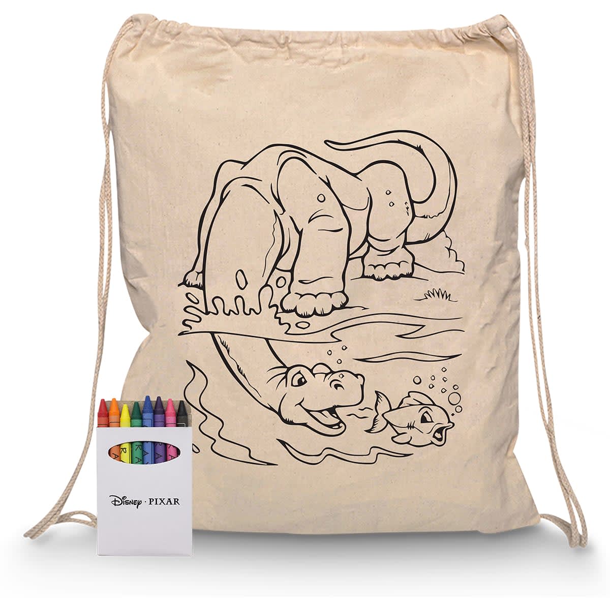 Squiggle Calico Drawstring Bag  Crayon set [11-RB1020S]