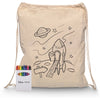 Squiggle Calico Drawstring Bag  Crayon set [11-RB1020S]