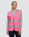Hi Vis Safety Zip Vest With ID  Utility Pockets [53-SW04]