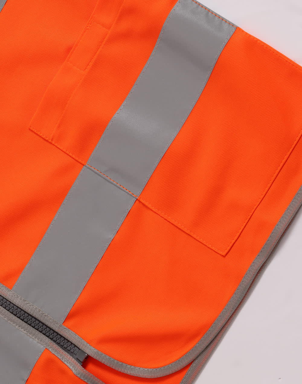 Hi Vis Safety Zip Vest With ID  Utility Pockets [53-SW04]