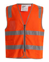 Hi Vis Safety Zip Vest With ID  Utility Pockets [53-SW04]