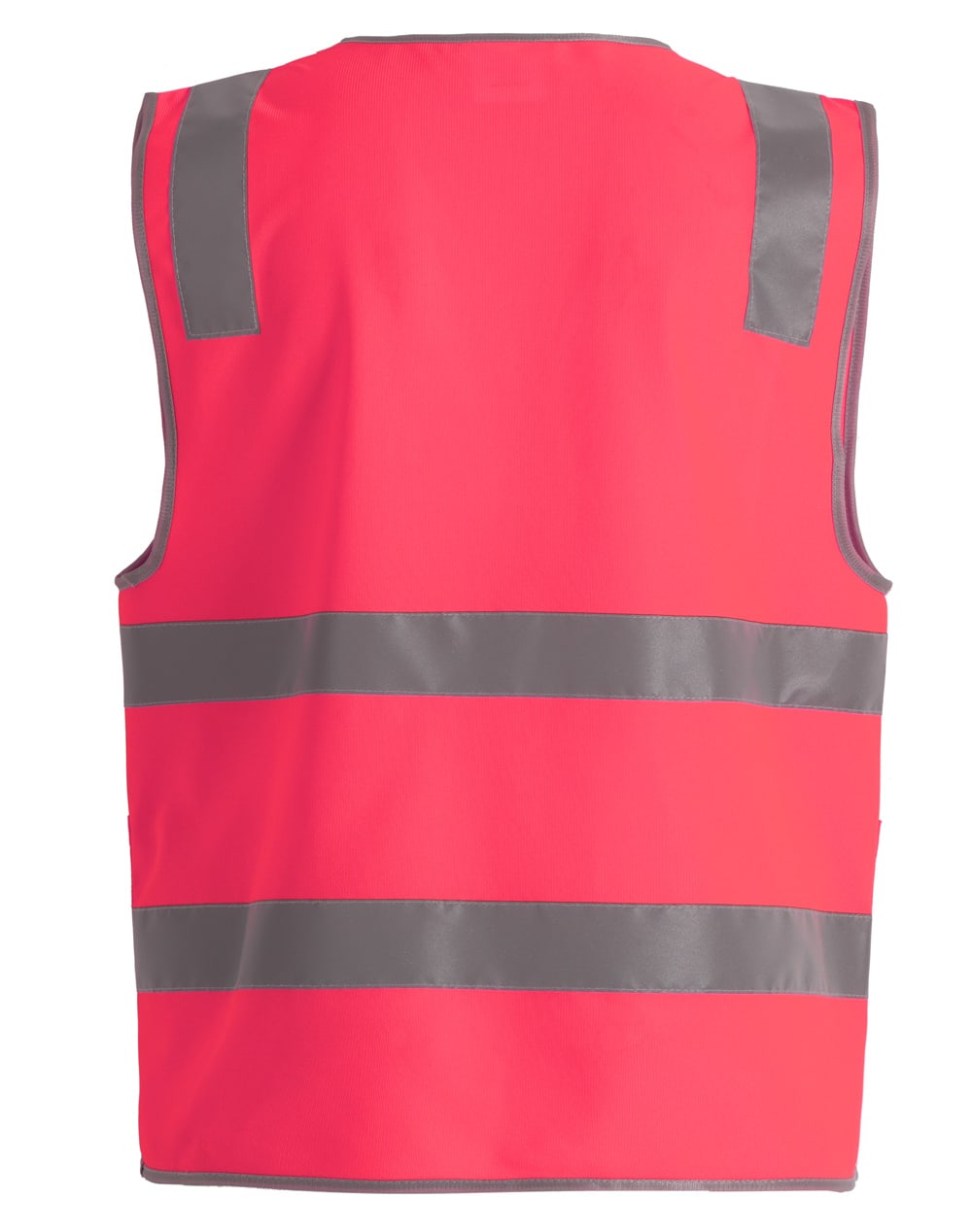 Hi Vis Safety Zip Vest With ID  Utility Pockets [53-SW04]
