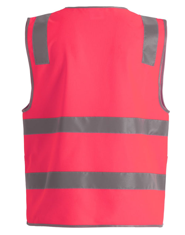 Hi Vis Safety Zip Vest With ID  Utility Pockets [53-SW04]