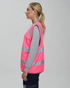 Hi Vis Safety Zip Vest With ID  Utility Pockets [53-SW04]