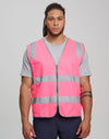 Hi Vis Safety Zip Vest With ID  Utility Pockets [53-SW04]