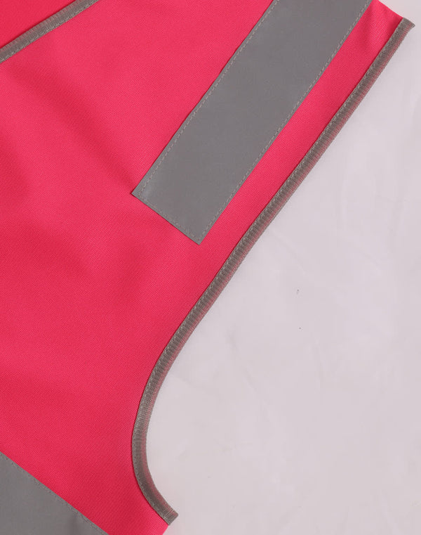 Hi Vis Safety Zip Vest With ID  Utility Pockets [53-SW04]