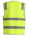 Hi Vis Safety Zip Vest With ID  Utility Pockets [53-SW04]