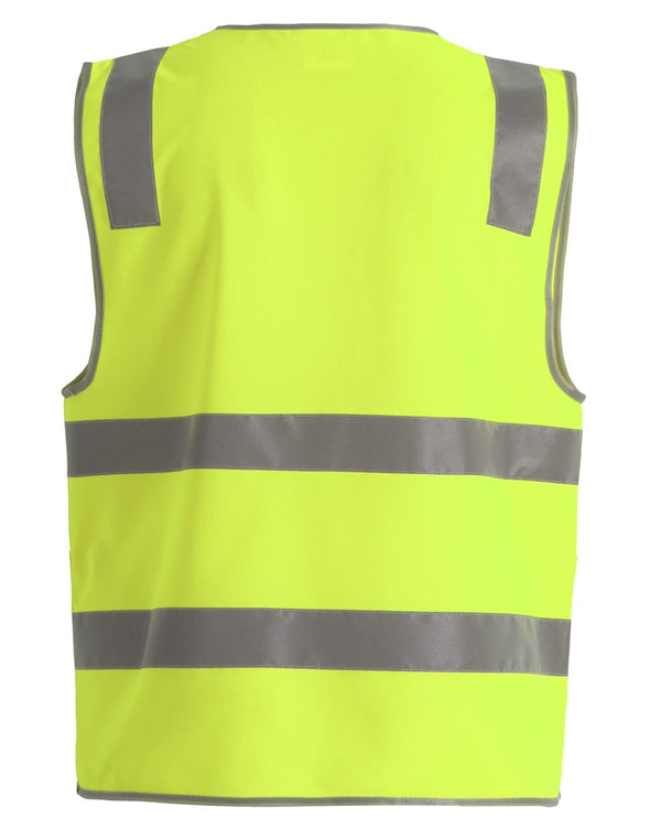 Hi Vis Safety Zip Vest With ID  Utility Pockets [53-SW04]