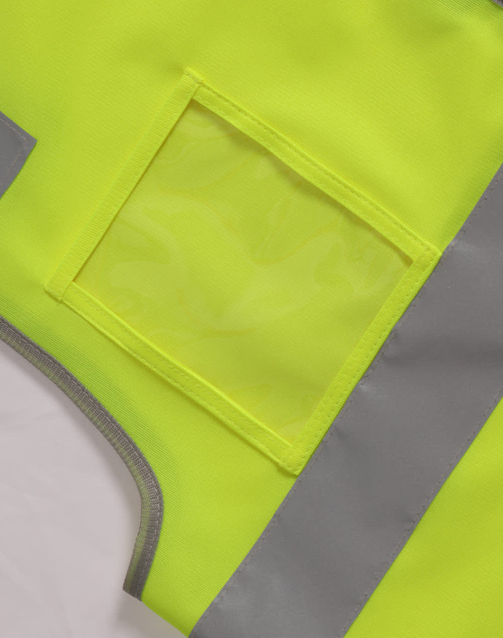 Hi Vis Safety Zip Vest With ID  Utility Pockets [53-SW04]