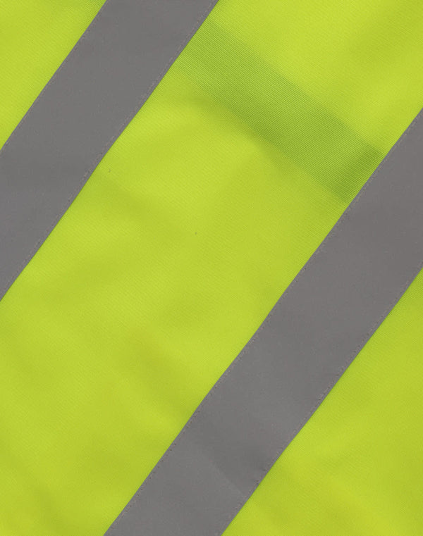 Hi Vis Safety Zip Vest With ID  Utility Pockets [53-SW04]