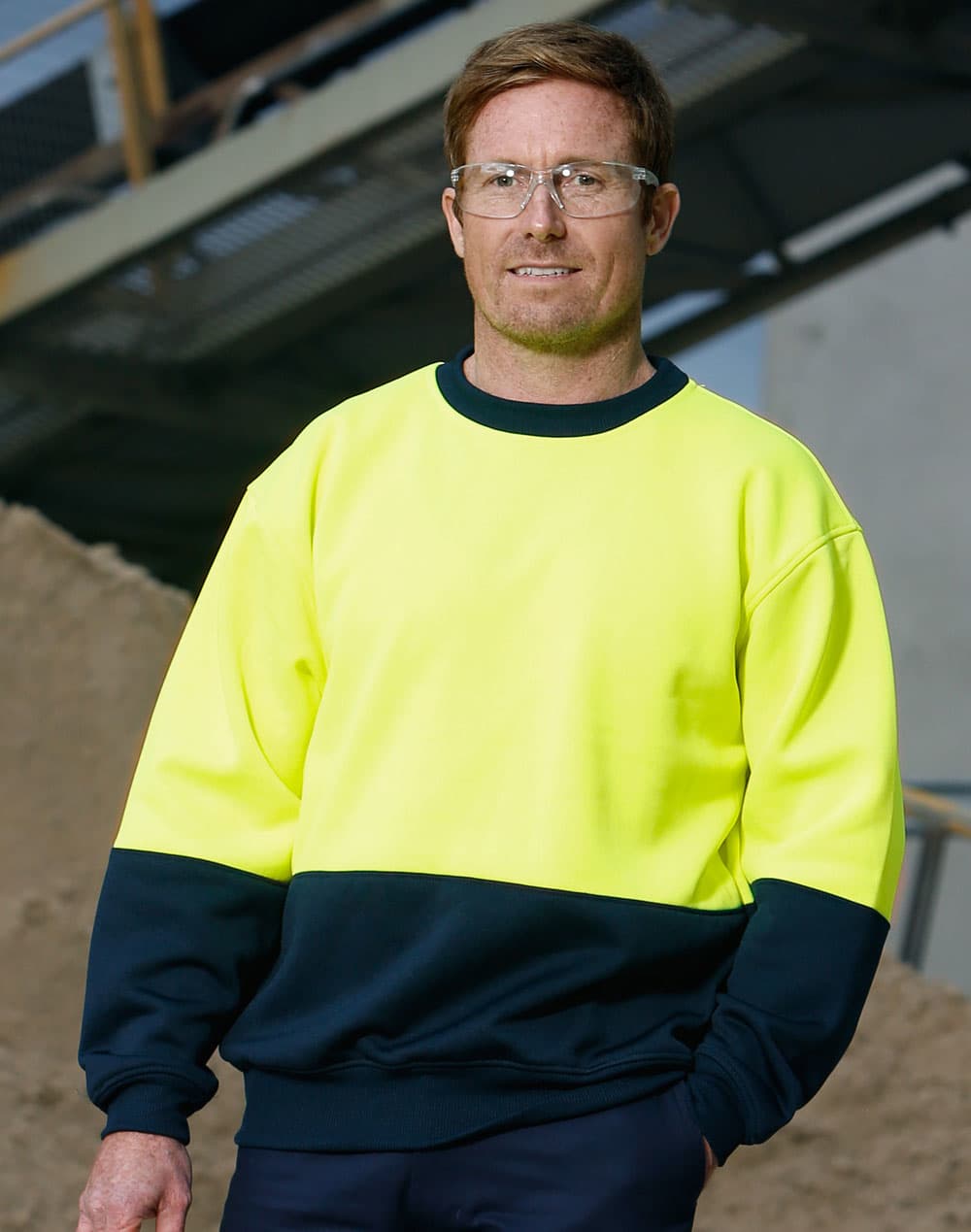 Hi Vis 2 Tone Crew Neck [53-SW09]