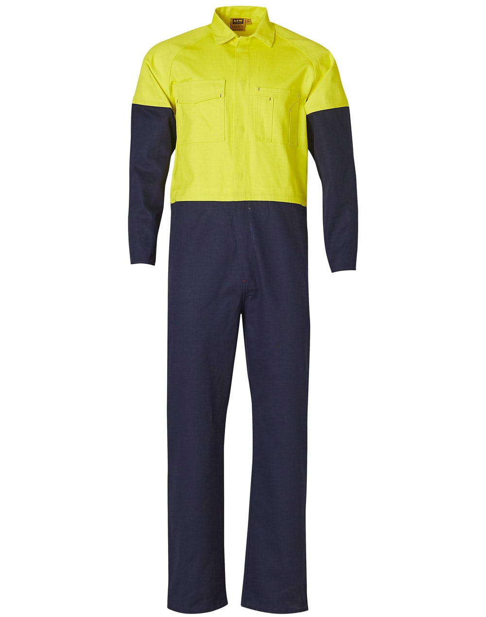 HiVis Two Tone Mens Cotton Drill CoverallStout [53-SW205]
