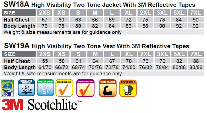 High Vis Reversible Vest And Jacket [53-SW20A]