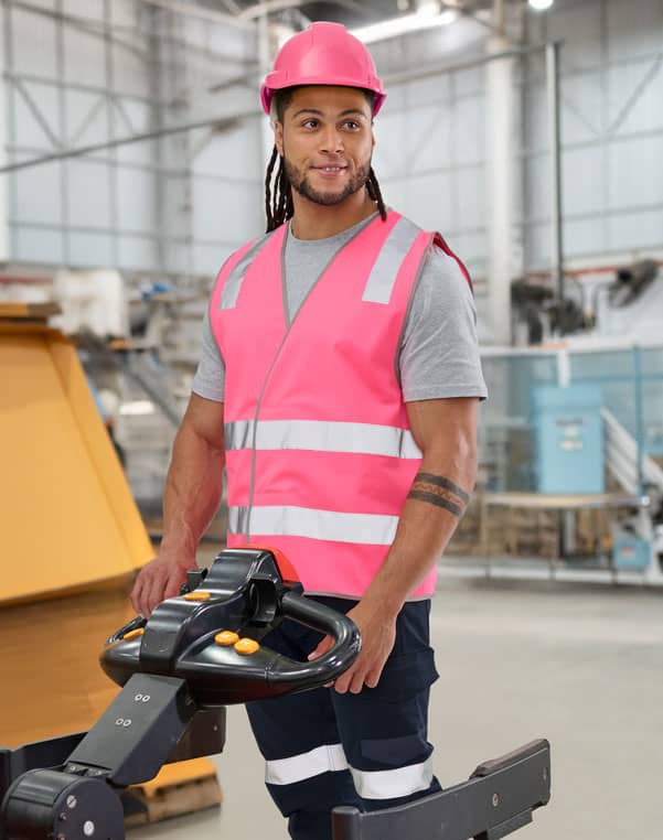 Hi Vis Safety Vest With Shoulder Reflective Tapes [53-SW43]