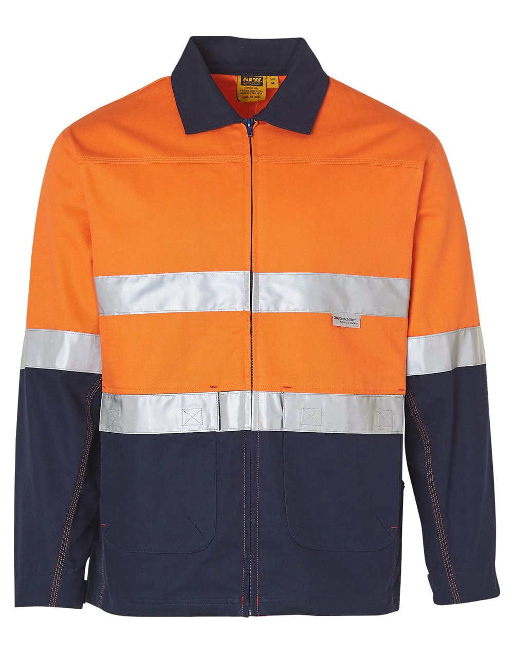 Hi Vis Cotton Jacket With 3 M Tapes [53-SW46]