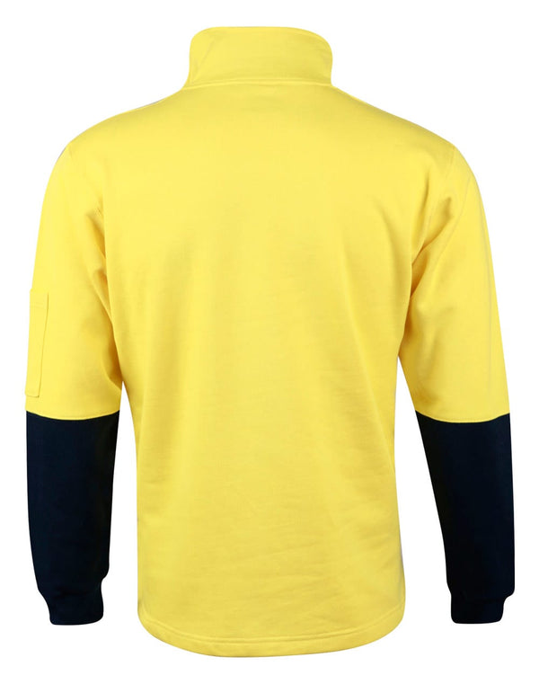 HiVis Two Tone Cotton Fleecy Sweat [53-SW47]