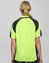 Mens HiVis Cooldry Contrast Polo with Sleeve Panels [53-SW61]