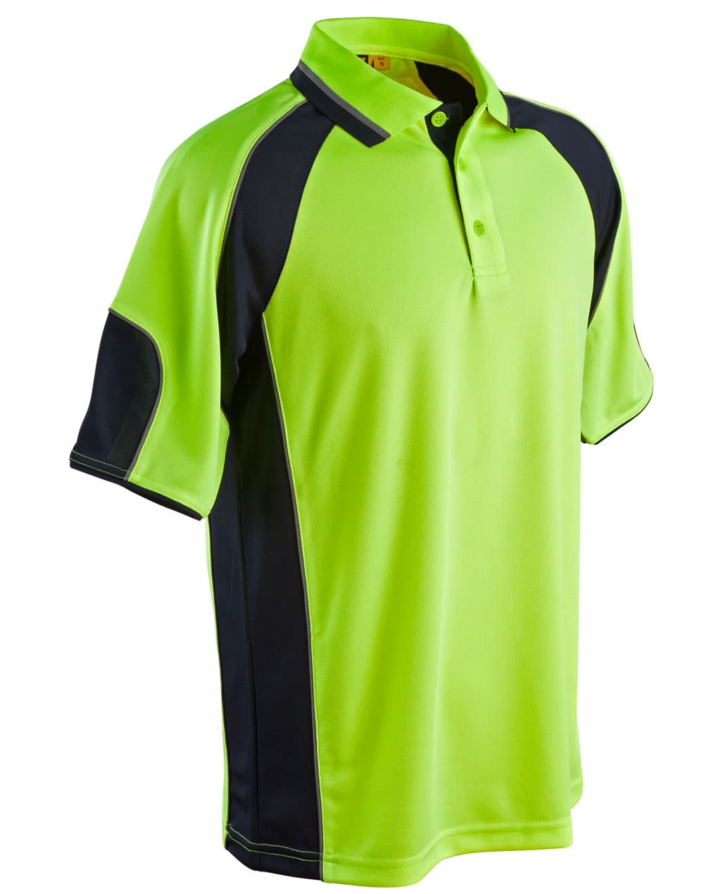 Mens HiVis Cooldry Contrast Polo with Sleeve Panels [53-SW61]