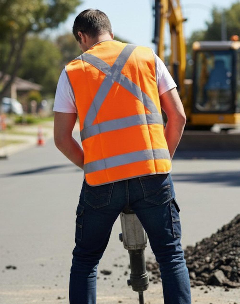 HiVis X Back Safety Vest with Tail [53-SW72]