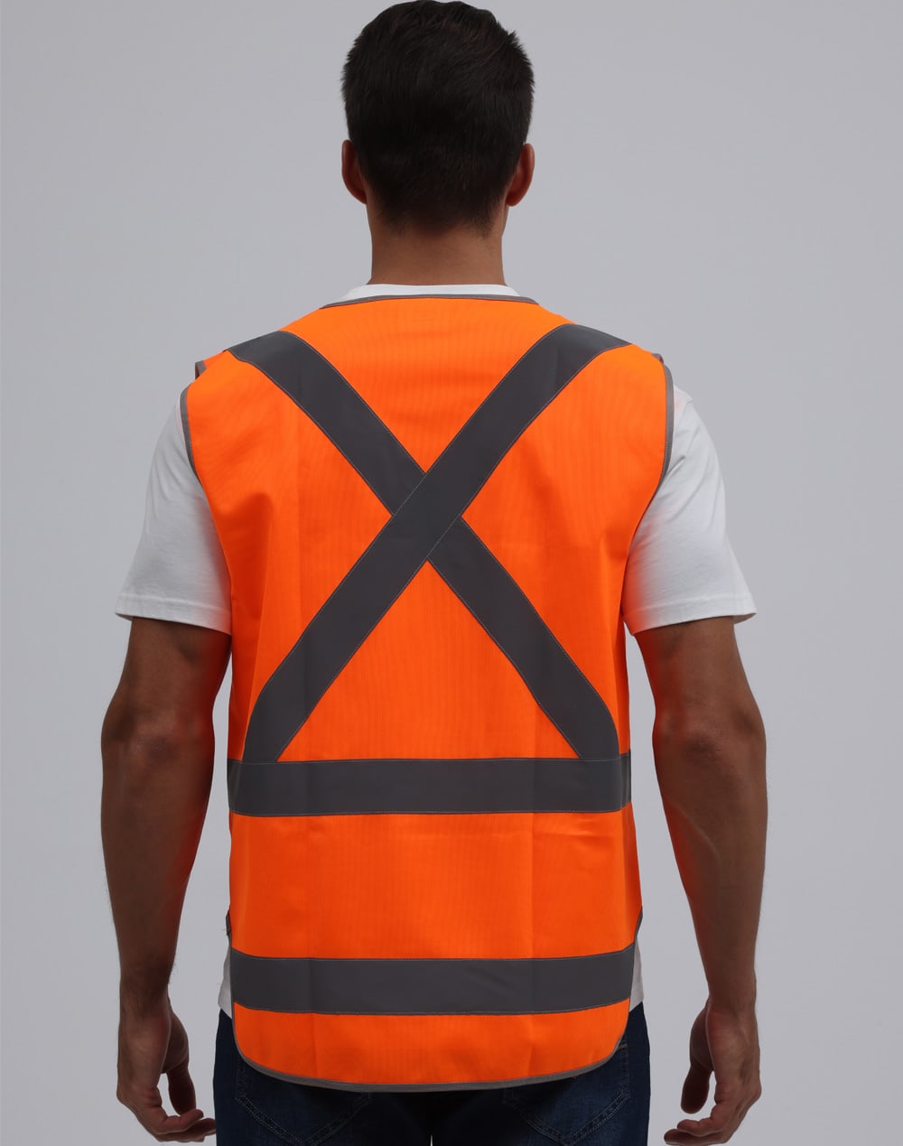 HiVis X Back Safety Vest with Tail [53-SW72]