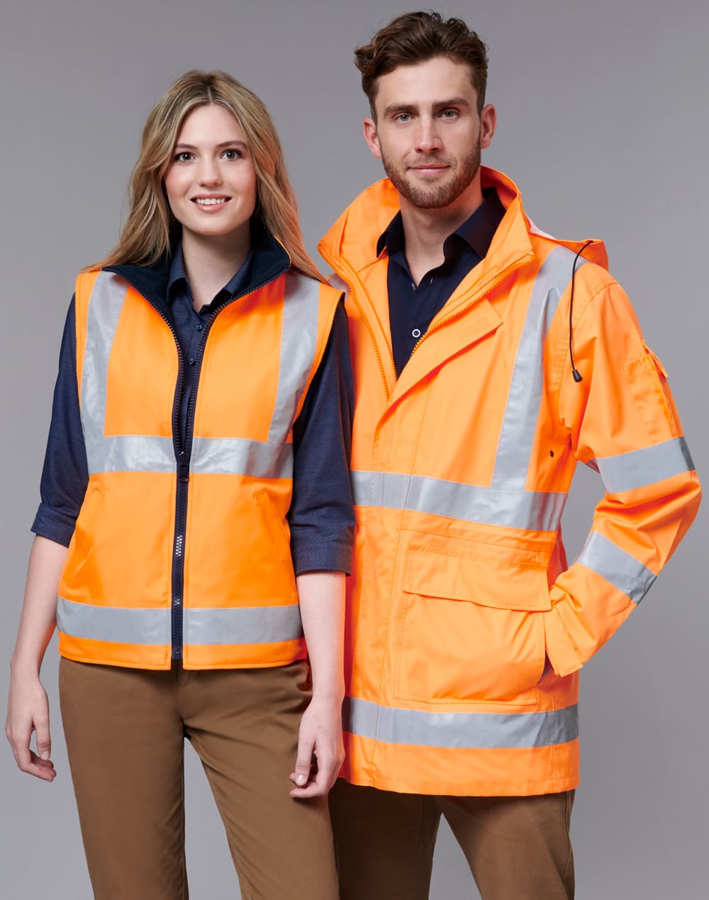 Vic Rail Hi Vis 3 In 1 Safety Jacket And Vest   Unisex [53-SW77]