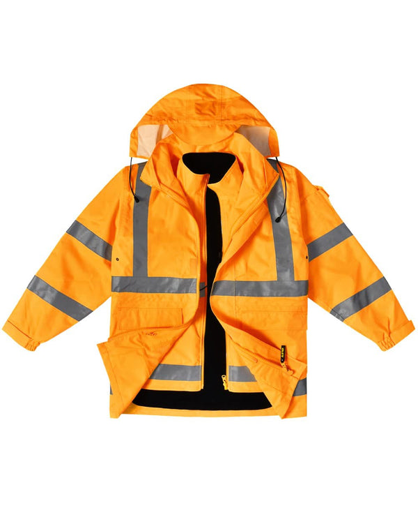 Vic Rail Hi Vis 3 In 1 Safety Jacket And Vest   Unisex [53-SW77]