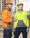 Unisex Hi Vis  Zip Premium Fleece Hoodie [53-SW78]