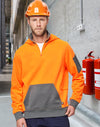 Unisex Hi Vis  Zip Premium Fleece Hoodie [53-SW78]