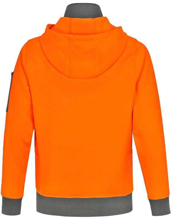 Unisex Hi Vis  Zip Premium Fleece Hoodie [53-SW78]