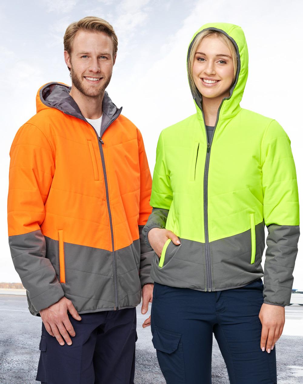 HiVis Quilted Two Tone Safety Jacket [53-SW80]