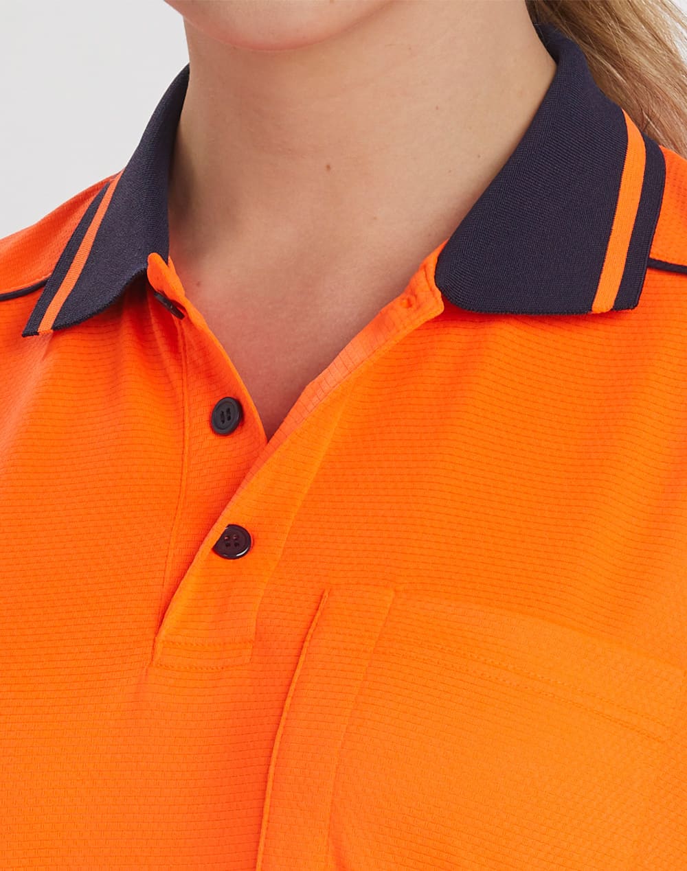 Unisex HiVis Bamboo Charcoal S/S Polo [53-SW81]